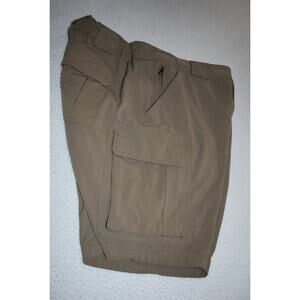 Duluth Trading Co Cargo Work Shorts Mens Size XL Stretch Nylon Tan